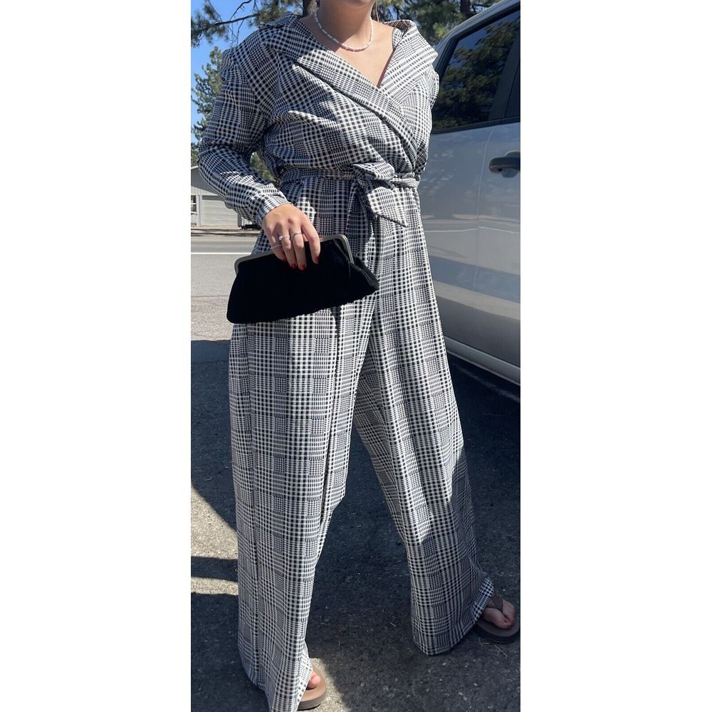 Eloquii Jumpsuit White & Black New With Tags Size 16